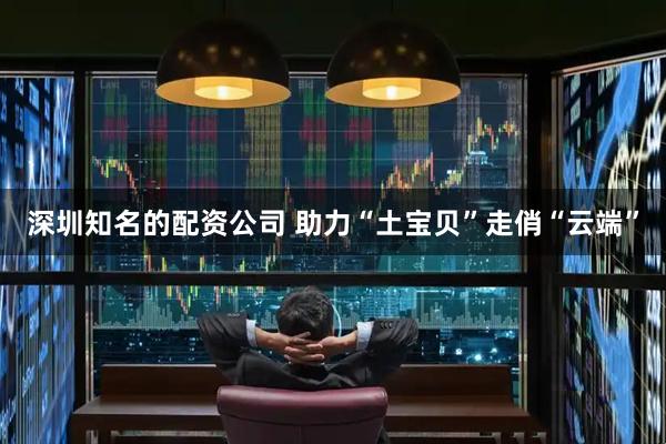 深圳知名的配资公司 助力“土宝贝”走俏“云端”
